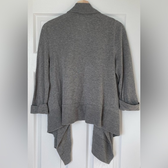 Gap Drape Cardigan Sweater, Cotton/Modal, Gray, Women’s Size M - Picture 3 of 4